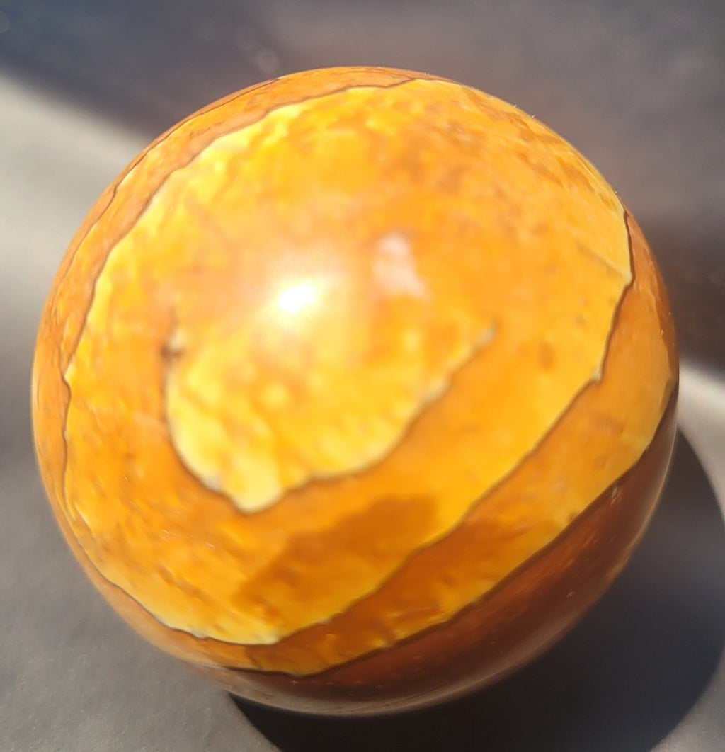 Picture Sandstone Sphere | Desert Landscape Stone Crystal Sphere