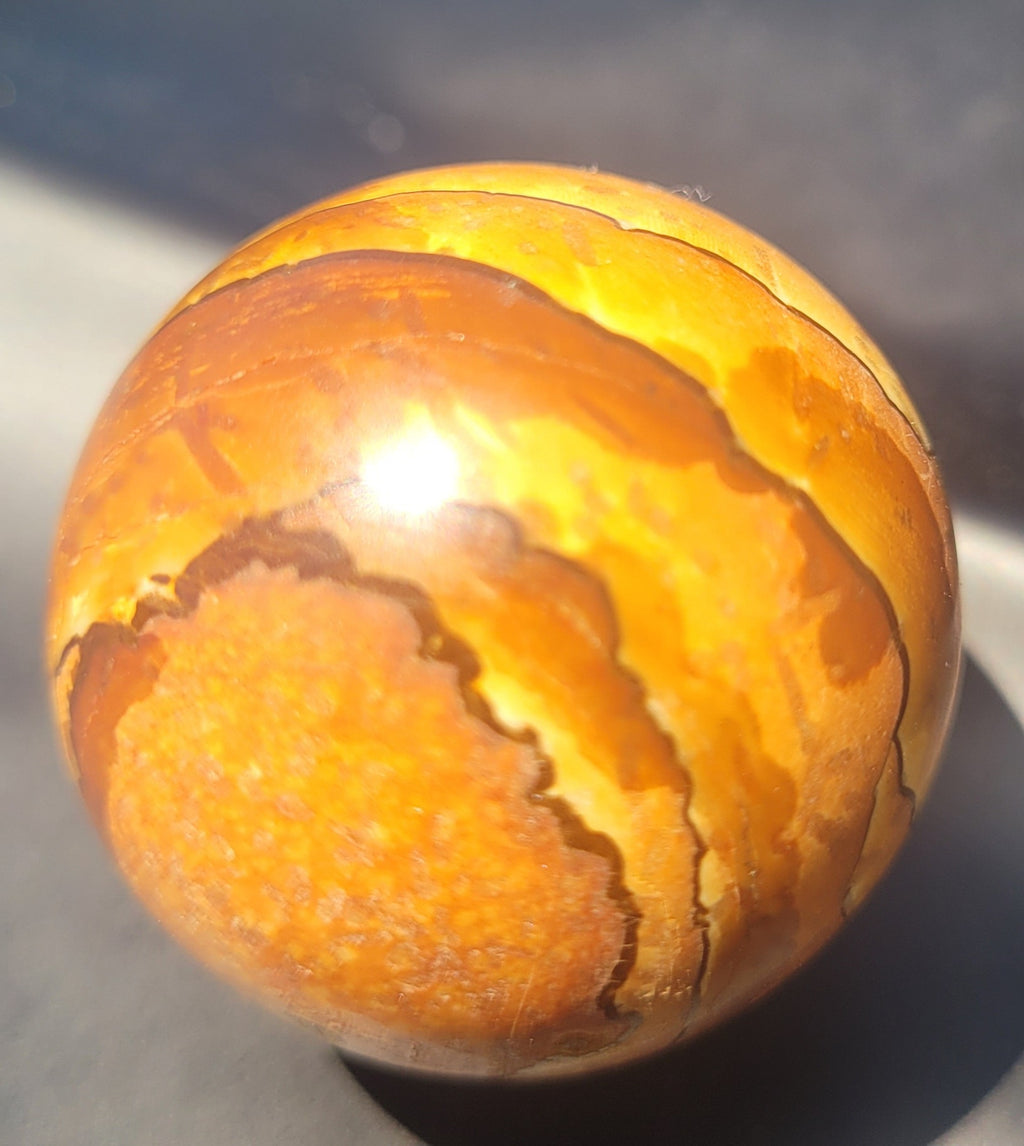 Picture Sandstone Sphere | Desert Landscape Stone Crystal Sphere