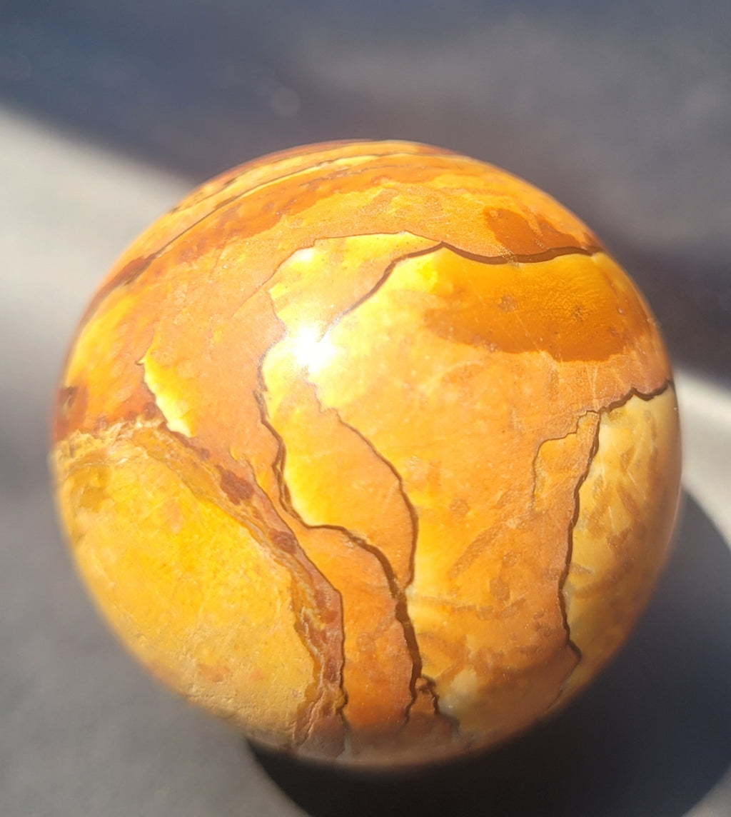 Picture Sandstone Sphere | Desert Landscape Stone Crystal Sphere