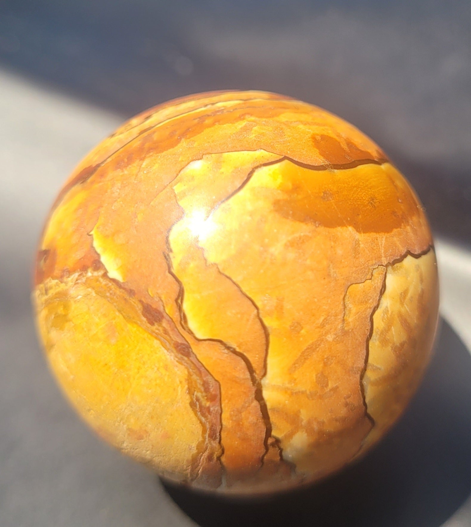 Picture Sandstone Sphere | Desert Landscape Stone Crystal Sphere