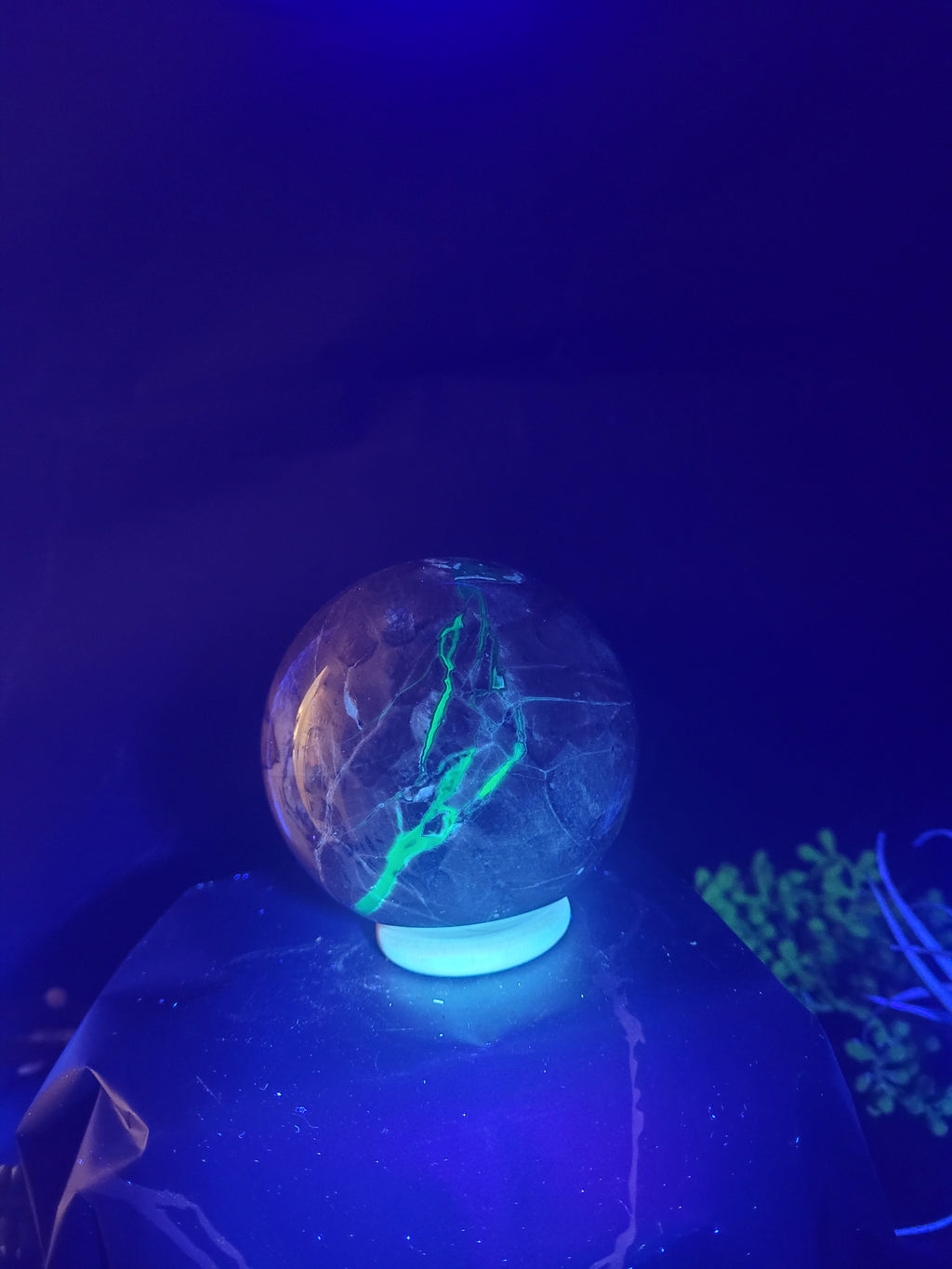Volcano Agate Sphere | UV Reactive Natural Agate Crystal Sphere