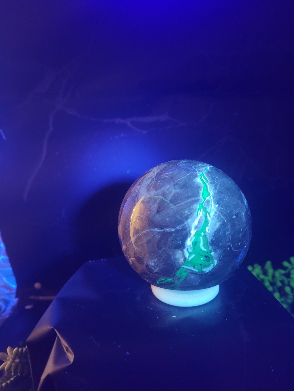 Volcano Agate Sphere | UV Reactive Natural Agate Crystal Sphere