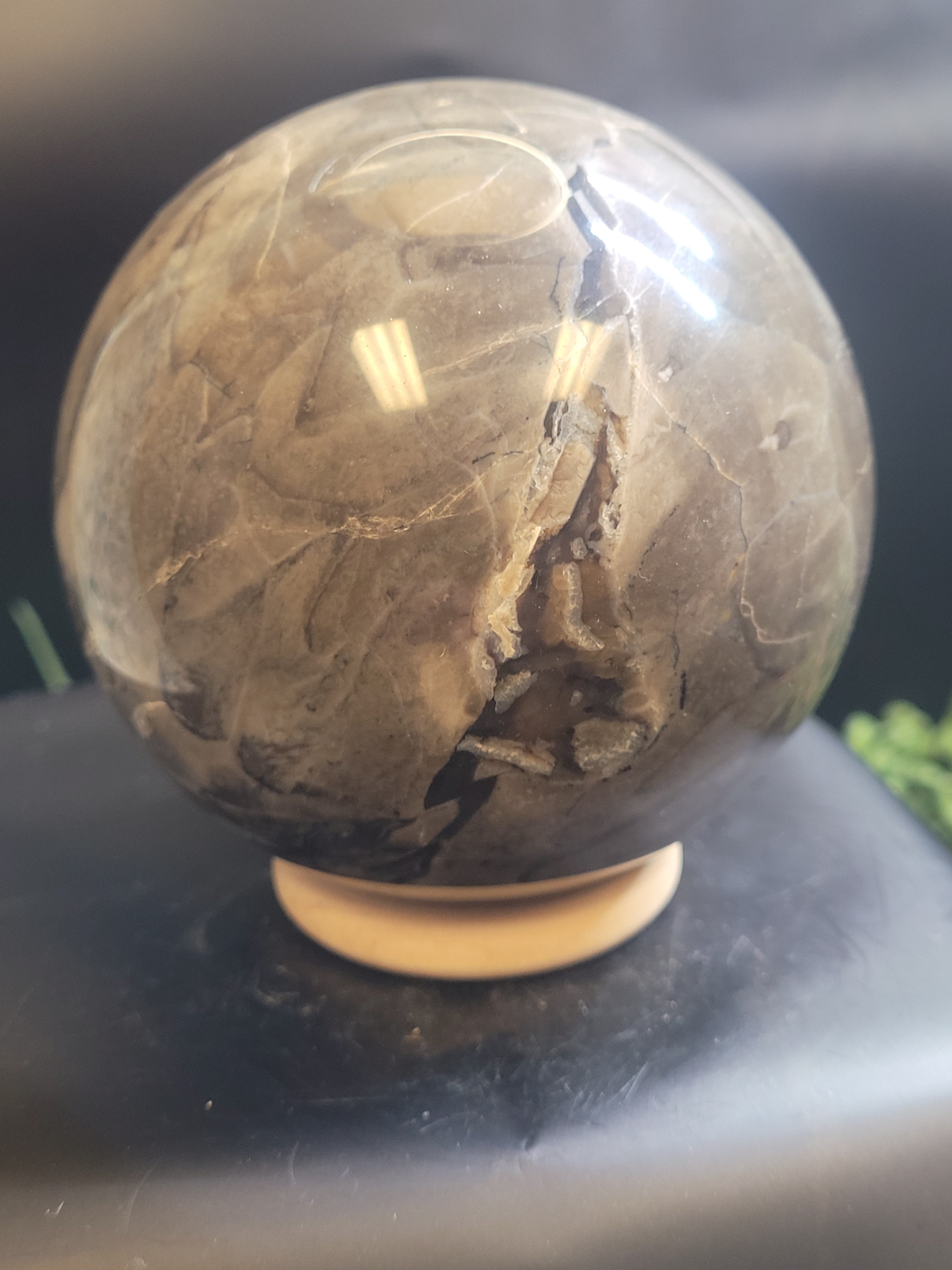 Volcano Agate Sphere | UV Reactive Natural Agate Crystal Sphere