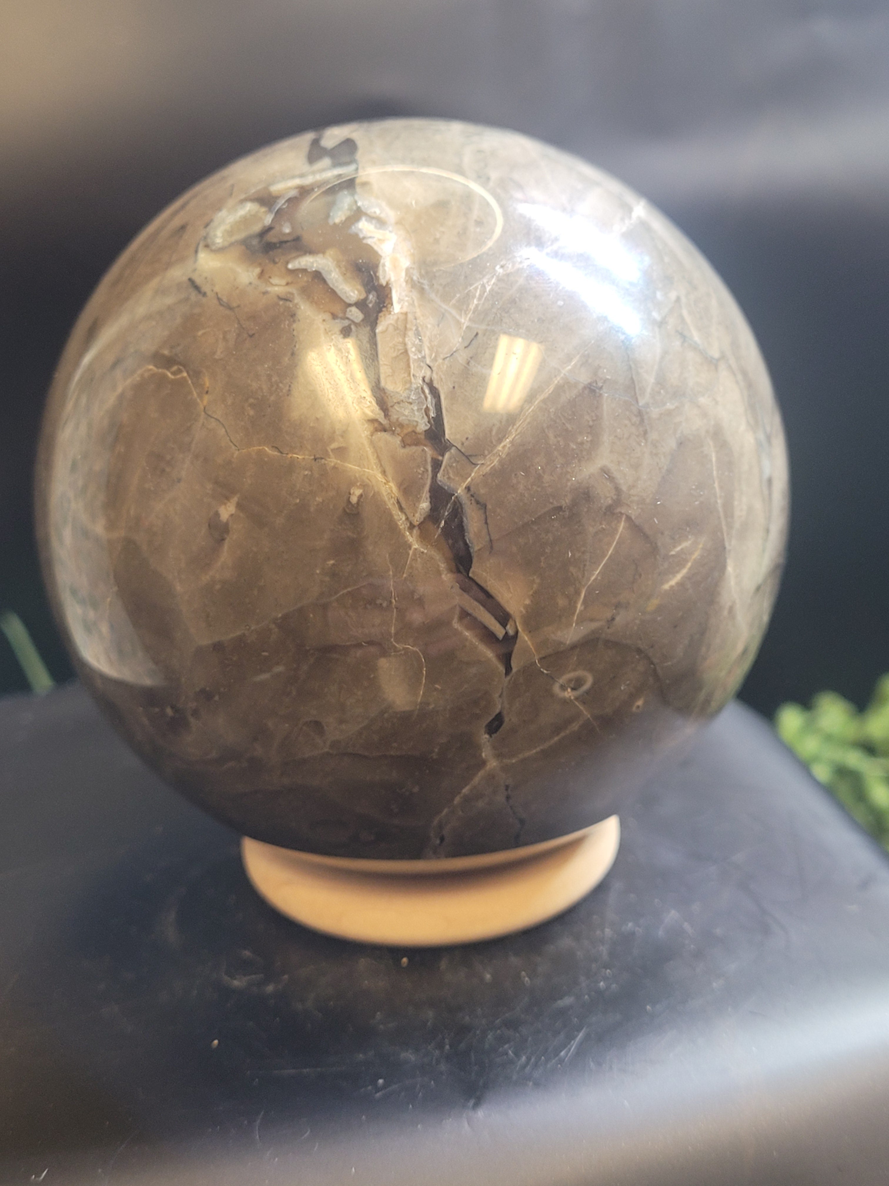 Volcano Agate Sphere | UV Reactive Natural Agate Crystal Sphere