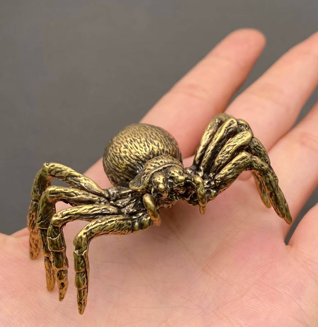 Solid Brass Spider Figurine