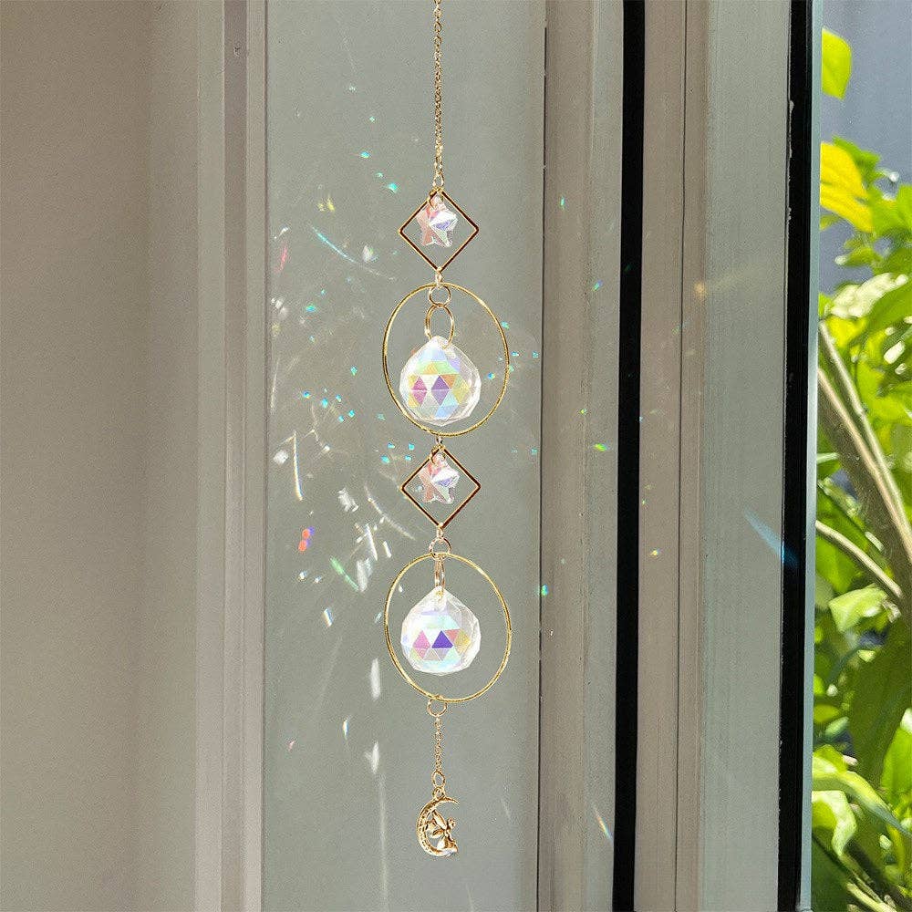 Metal Star Crystal Home Hangings