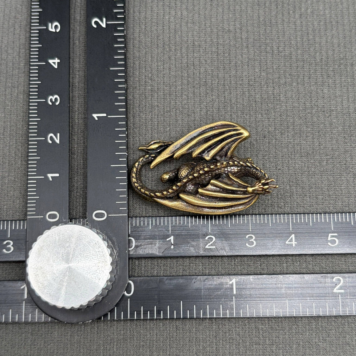 Miniature brass pterodactyl decor figurine