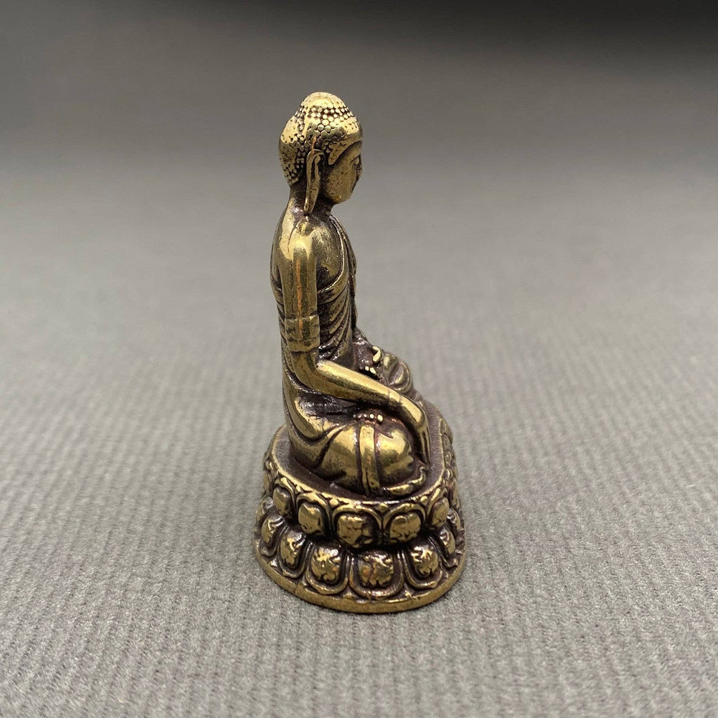 Solid Brass Seated Buddha Figurine