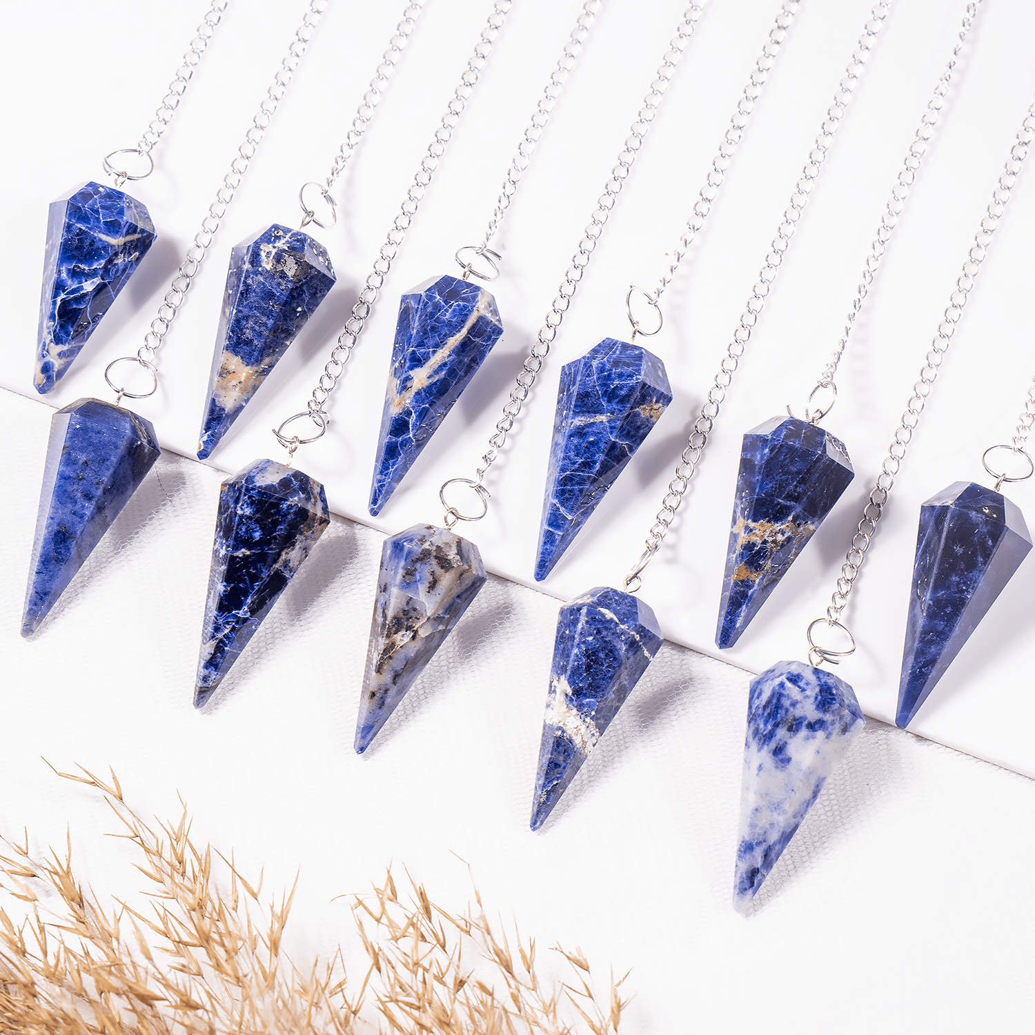 Sodalite Pendulum | Faceted Gemstone Dowsing Pendulum