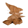 Hand-Carved Wooden Butterfly on Driftwood Base