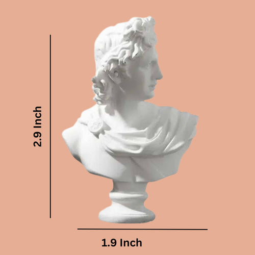 Apollo Miniature Greek Bust 1/12 Size Home Office Decor Gift