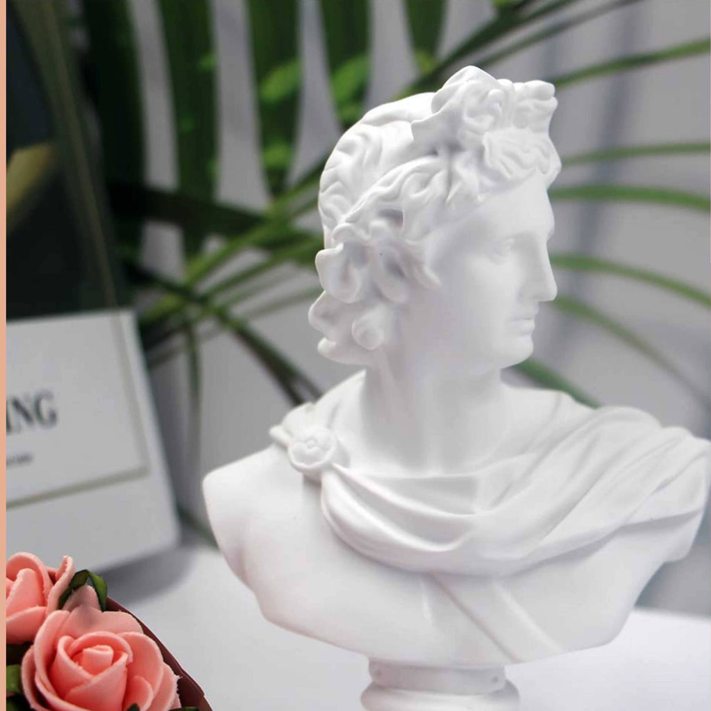 Apollo Miniature Greek Bust 1/12 Size Home Office Decor Gift