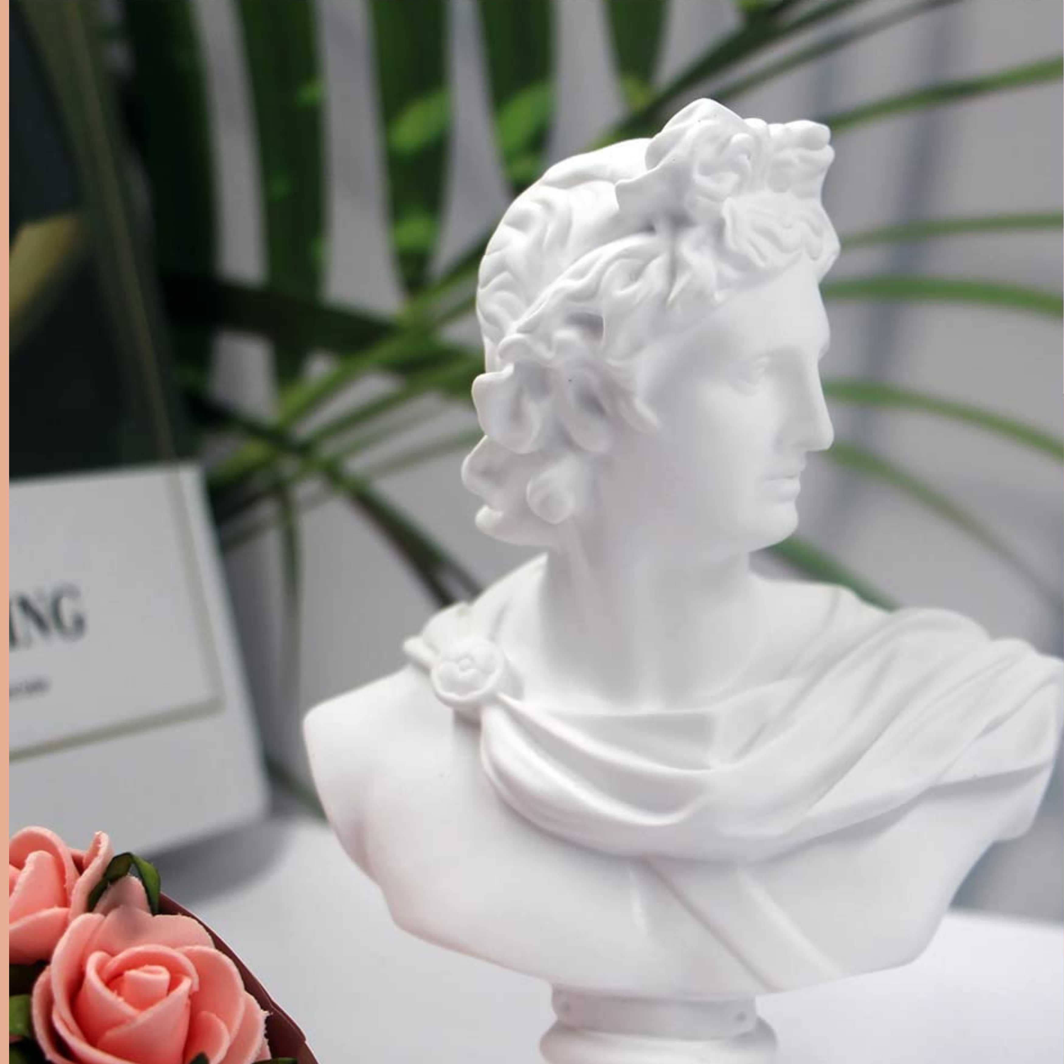 Apollo Miniature Greek Bust 1/12 Size Home Office Decor Gift