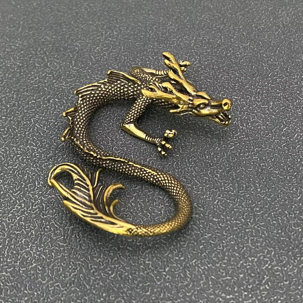 Brass Chinese dragon decorative curio