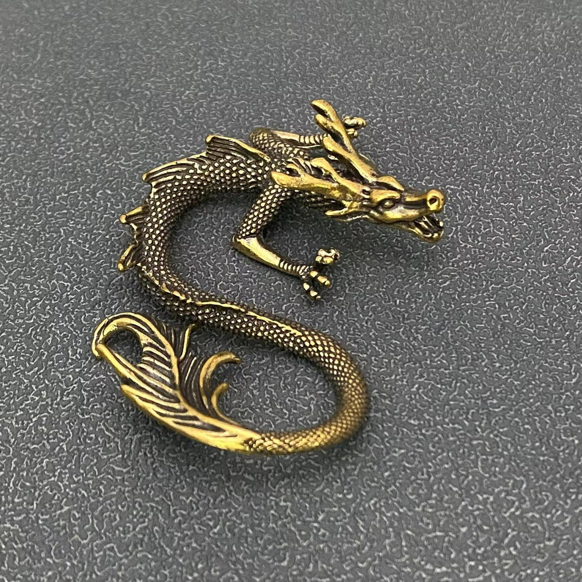 Brass Chinese dragon decorative curio