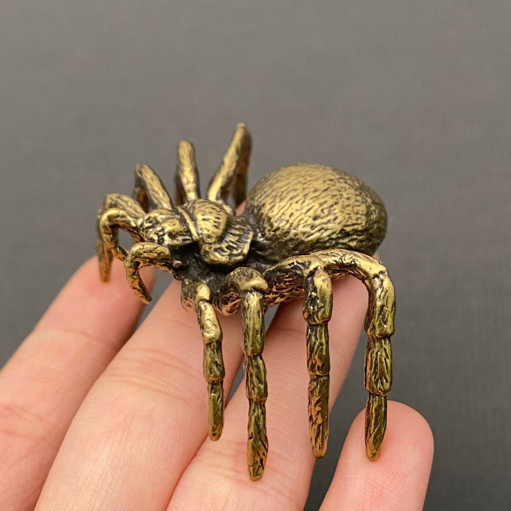 Solid Brass Spider Figurine