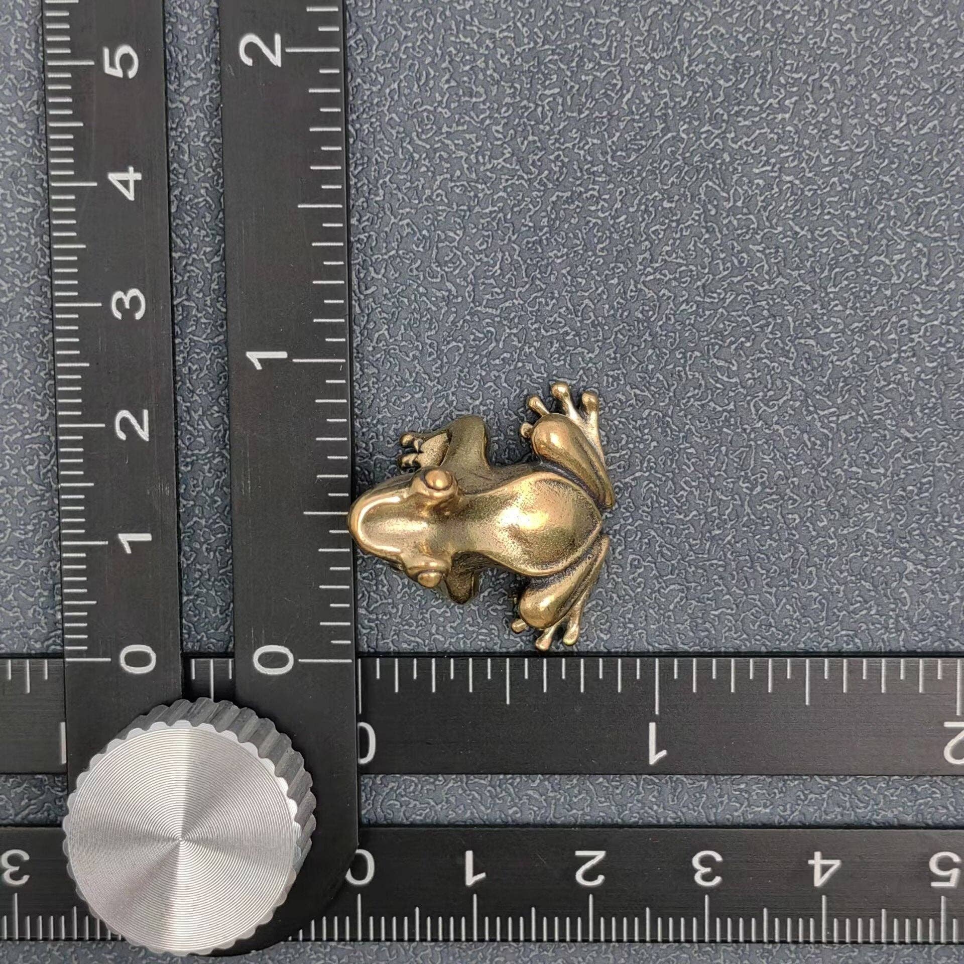 Vintage Brass Little Frog Desktop Ornaments Decorations