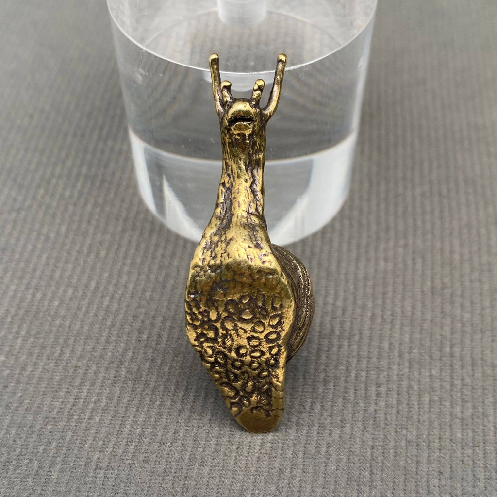 Solid Brass Snail Figurine