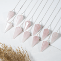 Rose Quartz Pendulum | Faceted Gemstone Dowsing Pendulum