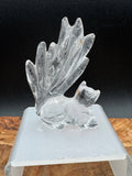 Clear Quartz Nine-Tailed Fox 3.5" Hand Carved  | Gumiho Kitsune | Exact Piece
