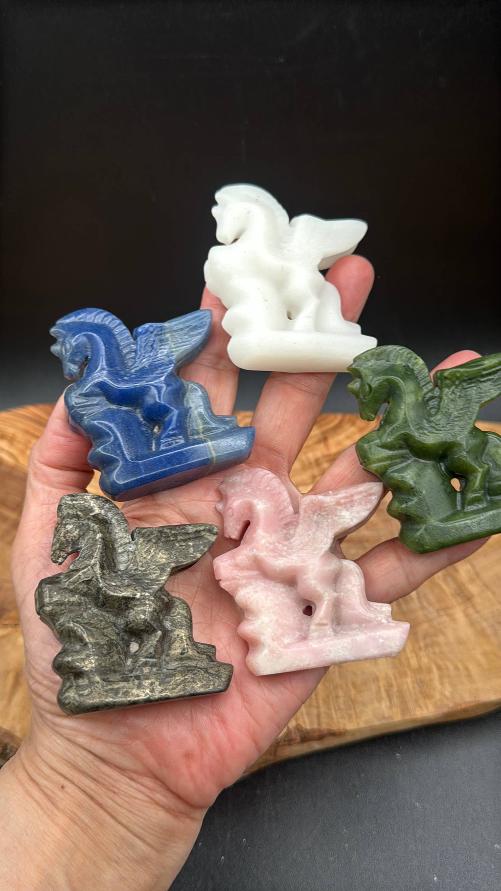 Gemstone Pegasus Carving | Choose Your Crystal | Approx. 2.4"