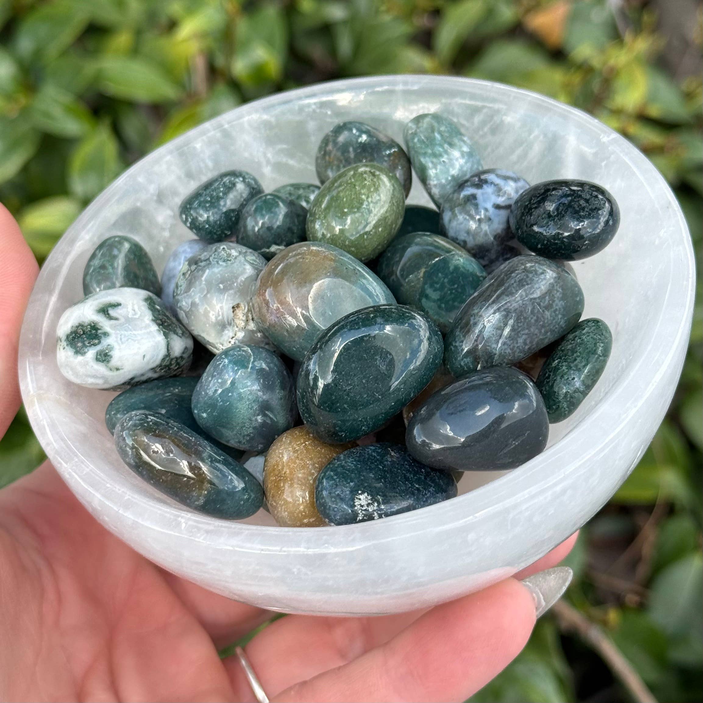 Moss Agate Tumble Stone