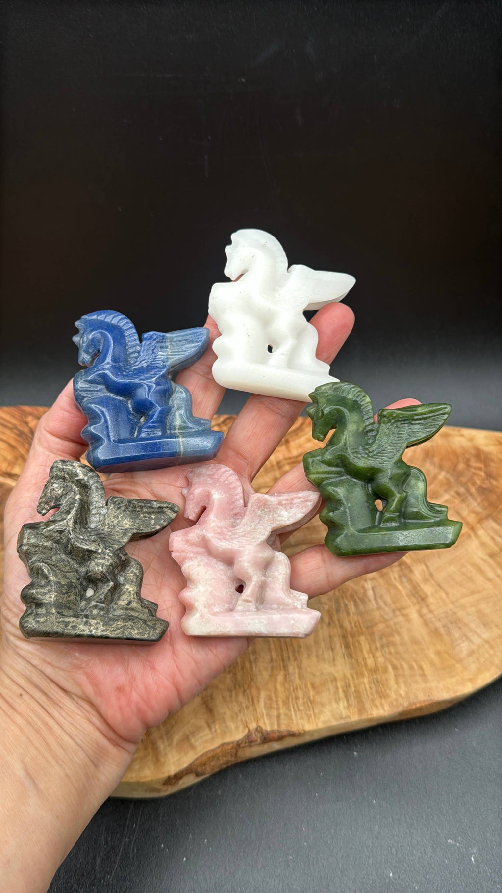 Gemstone Pegasus Carving | Choose Your Crystal | Approx. 2.4"