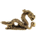 Mini Brass Dragon Figurine | Guardian Dragon Statue | Fantasy Decor