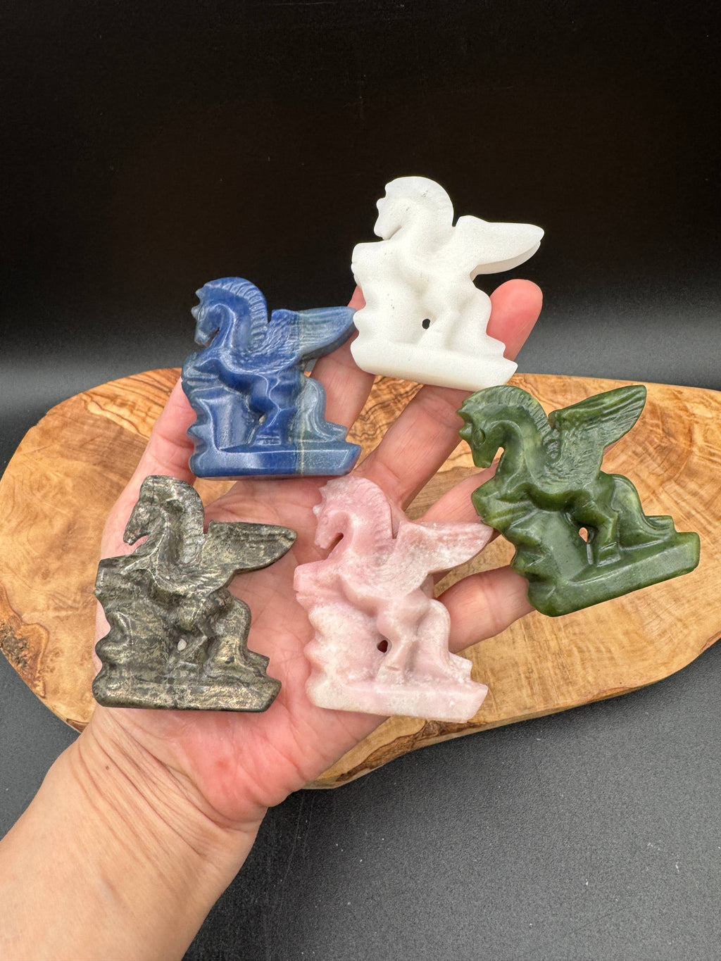 Gemstone Pegasus Carving | Choose Your Crystal | Approx. 2.4"