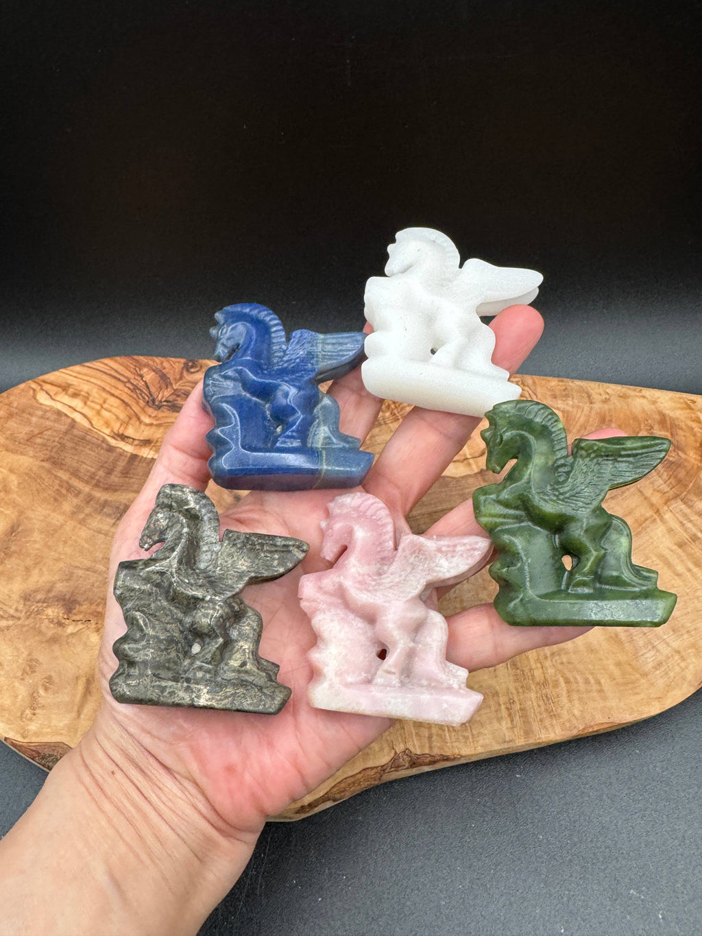 Gemstone Pegasus Carving | Choose Your Crystal | Approx. 2.4"