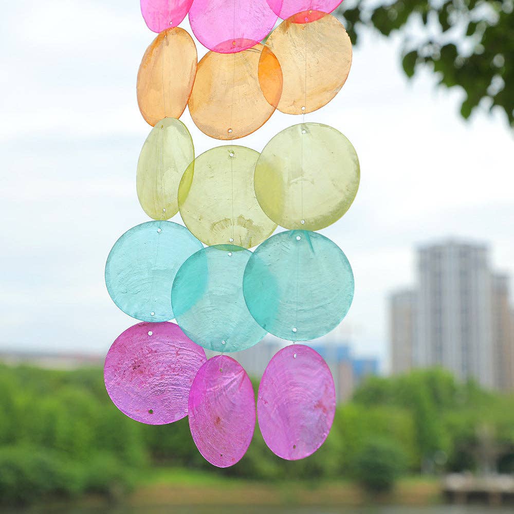 Colorful Beaded Shell Suncatcher Hangings