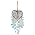Sea Glass Heart Wind Chime