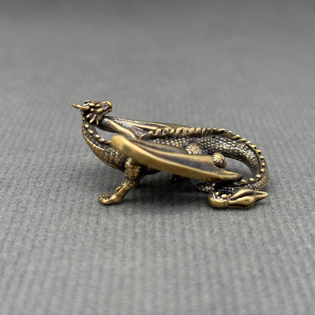 Miniature brass pterodactyl figurine