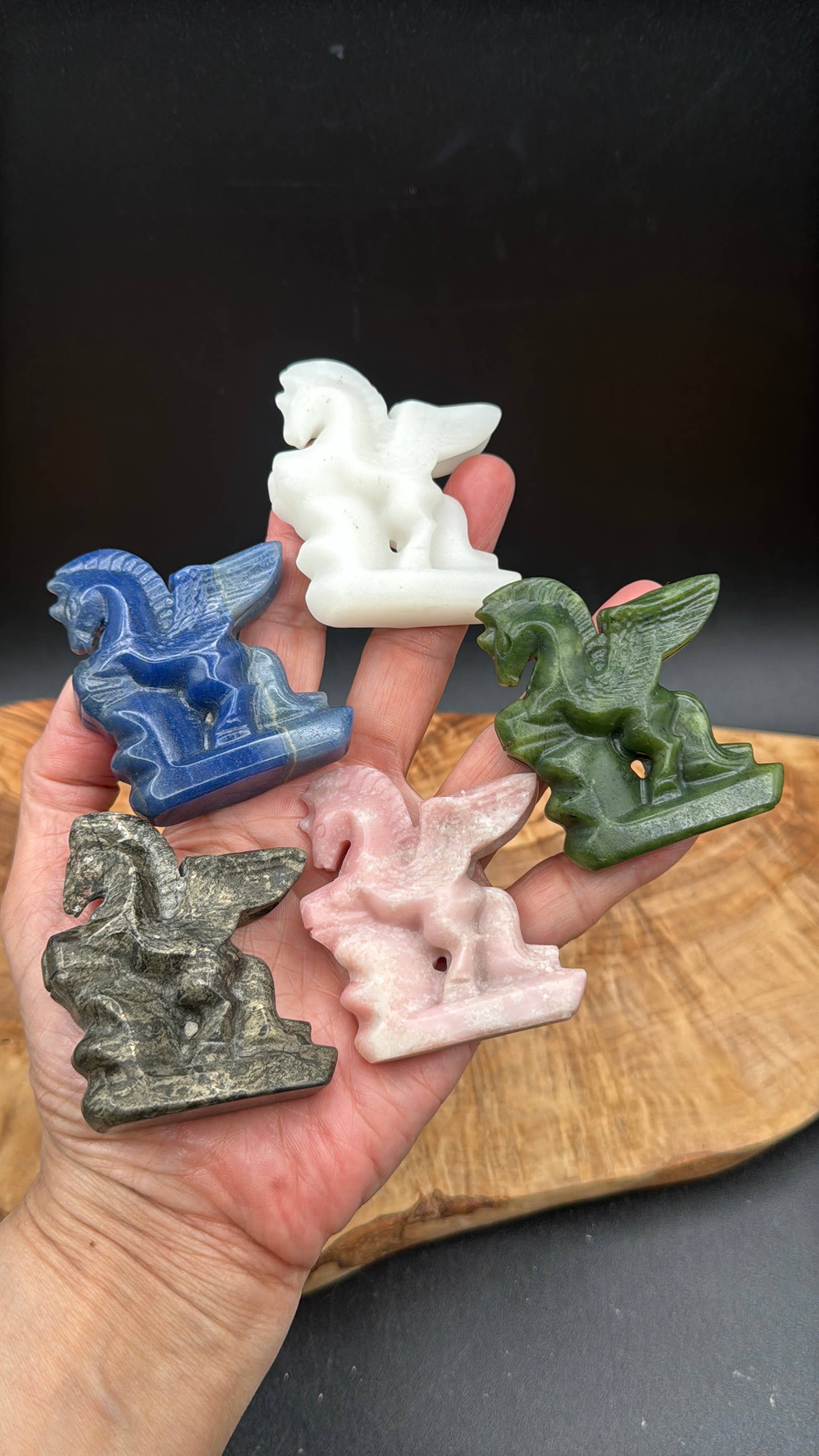 Gemstone Pegasus Carving | Choose Your Crystal | Approx. 2.4"