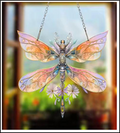 Suncatcher – Pastel Dragonfly Acrylic Panel 7.5x7.5