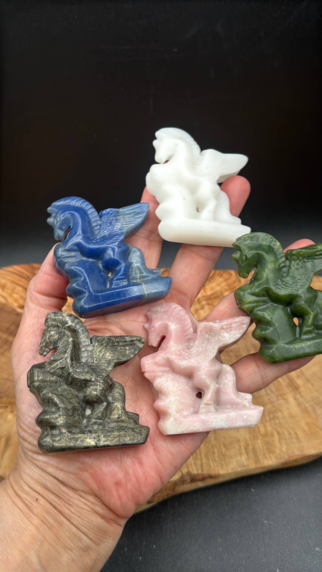 Gemstone Pegasus Carving | Choose Your Crystal | Approx. 2.4"