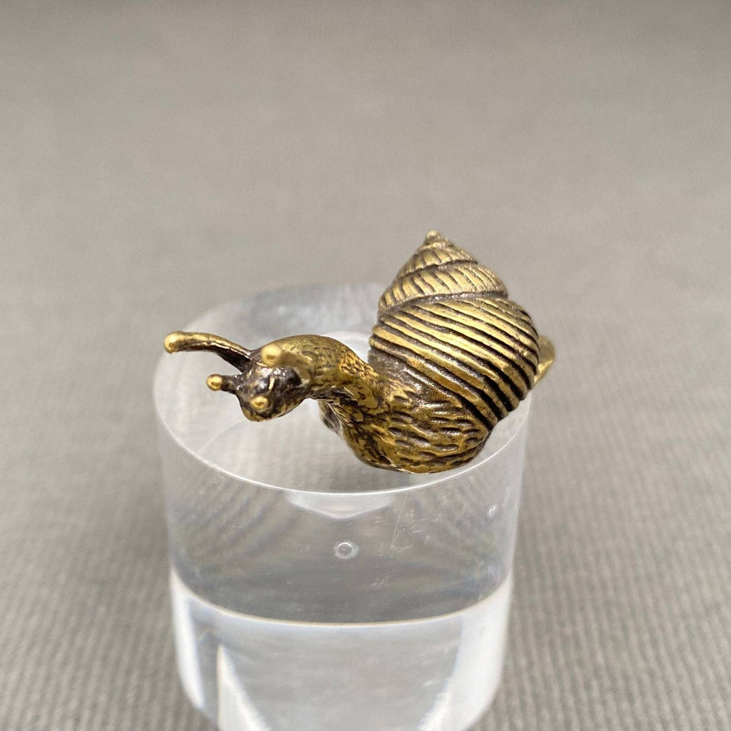 Solid Brass Snail Figurine