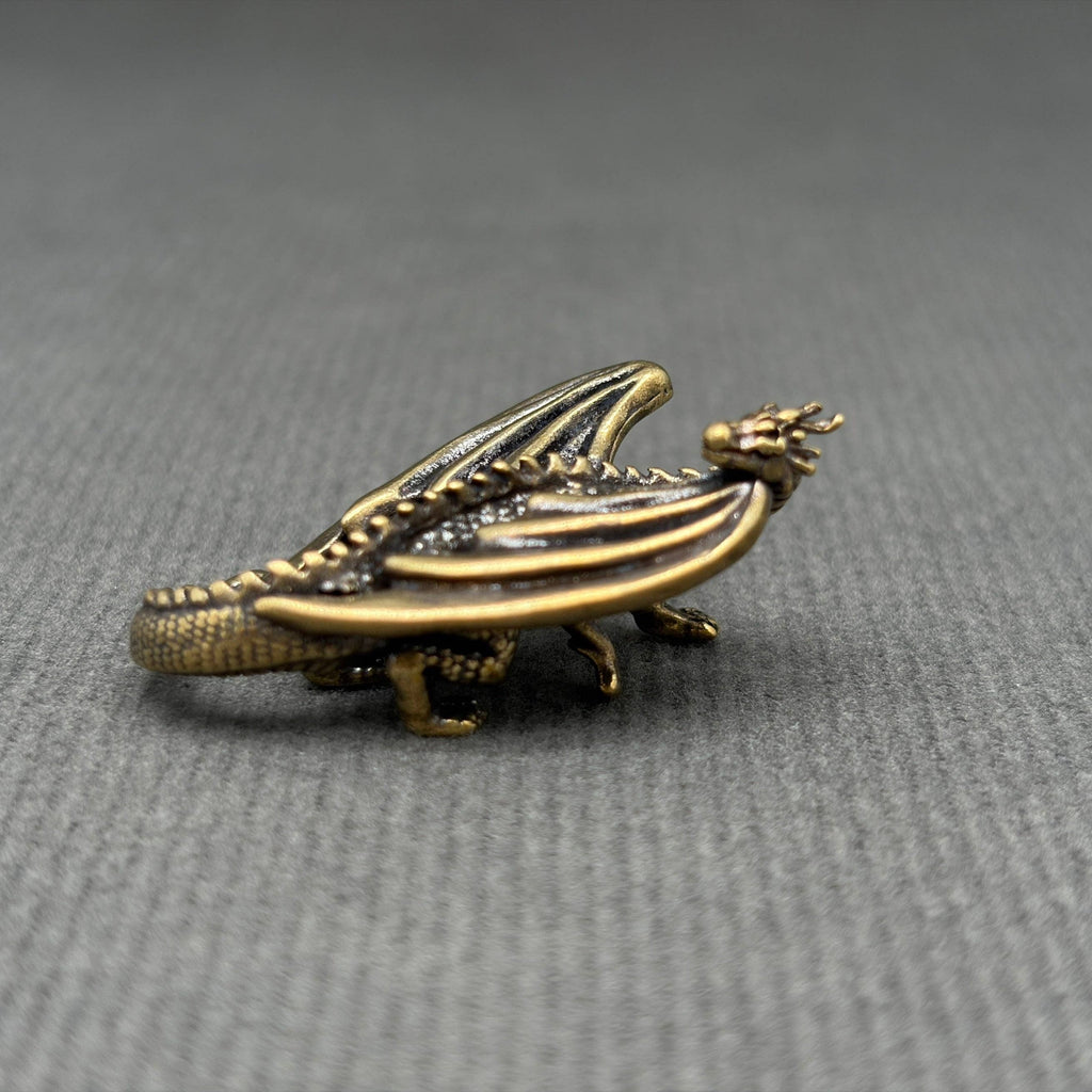 Brass pterodactyl figurine fantasy curio