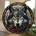 Acrylic Suncatcher - Wolf: 10"X10"