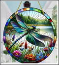 Suncatcher – Dragonfly Garden Acrylic Panel