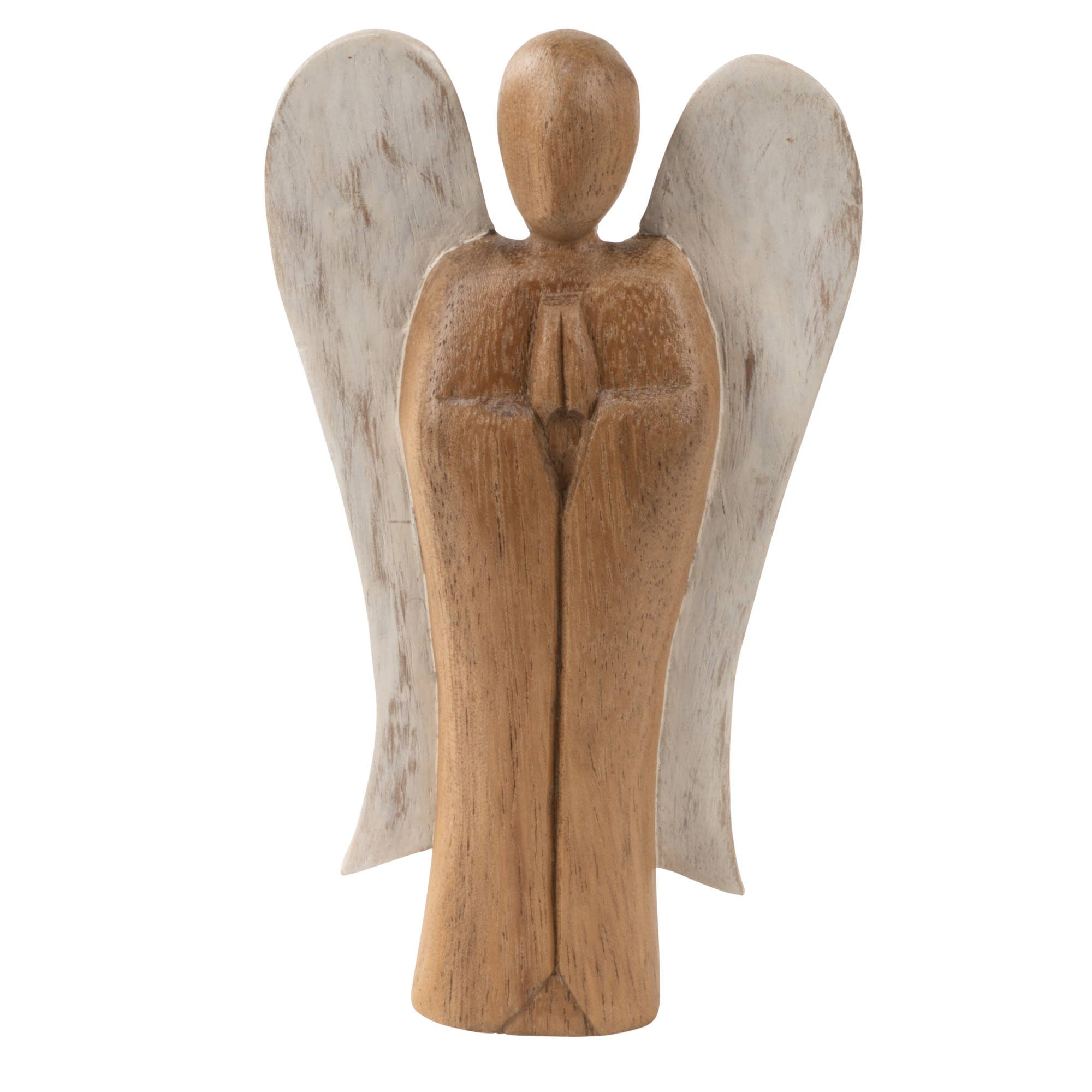 Hand Carved Wooden Angel 6"