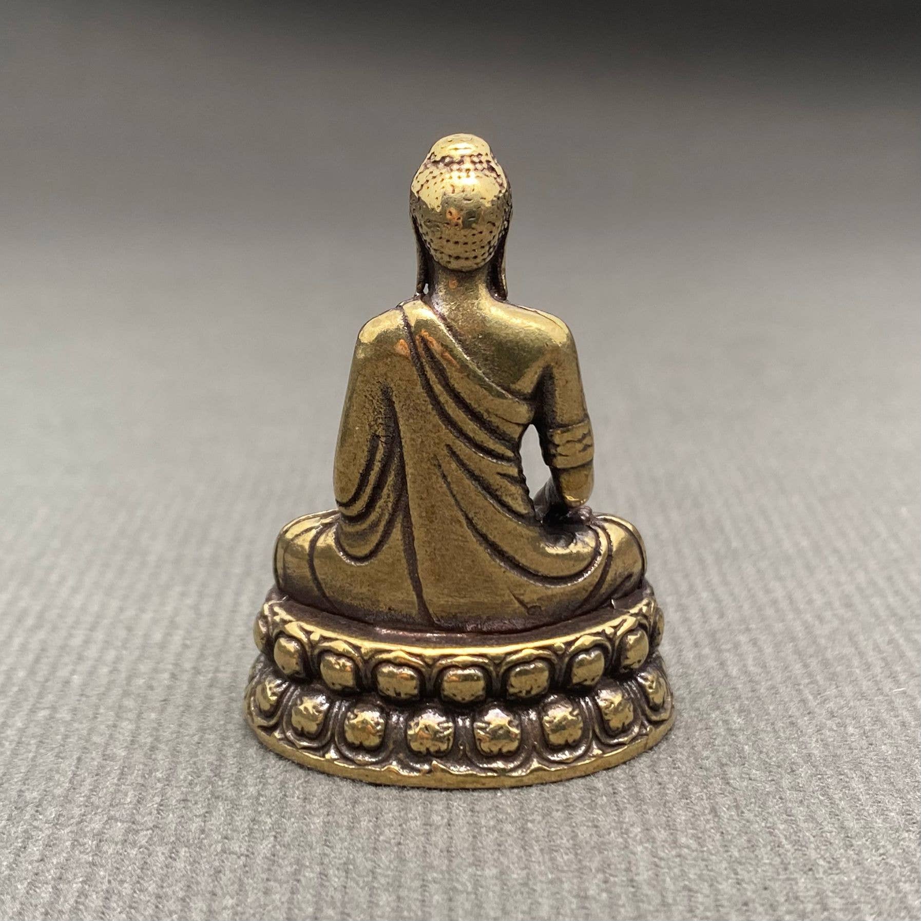 Solid Brass Seated Buddha Figurine