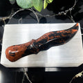 Mahogany Obsidian Athame Carving
