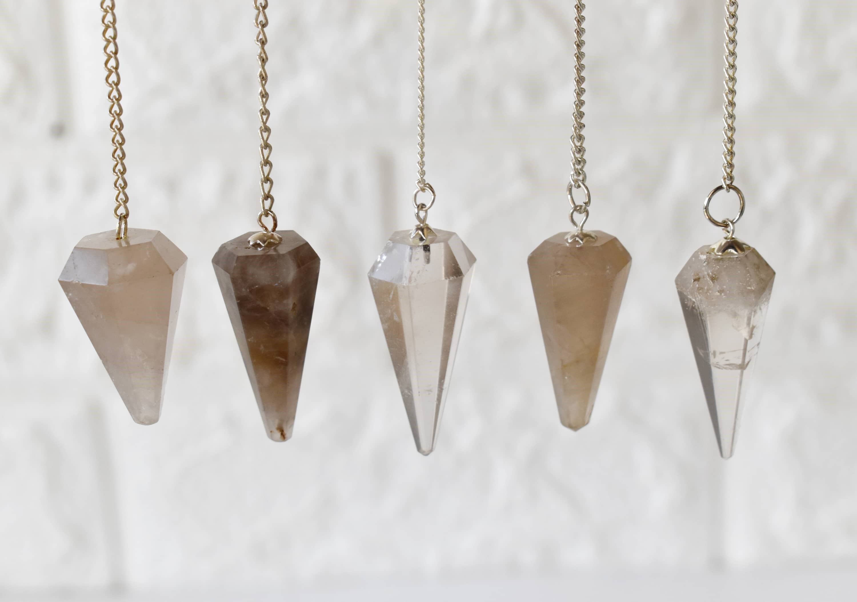 Smoky Quartz Pendulum | Faceted Gemstone Dowsing Pendulum