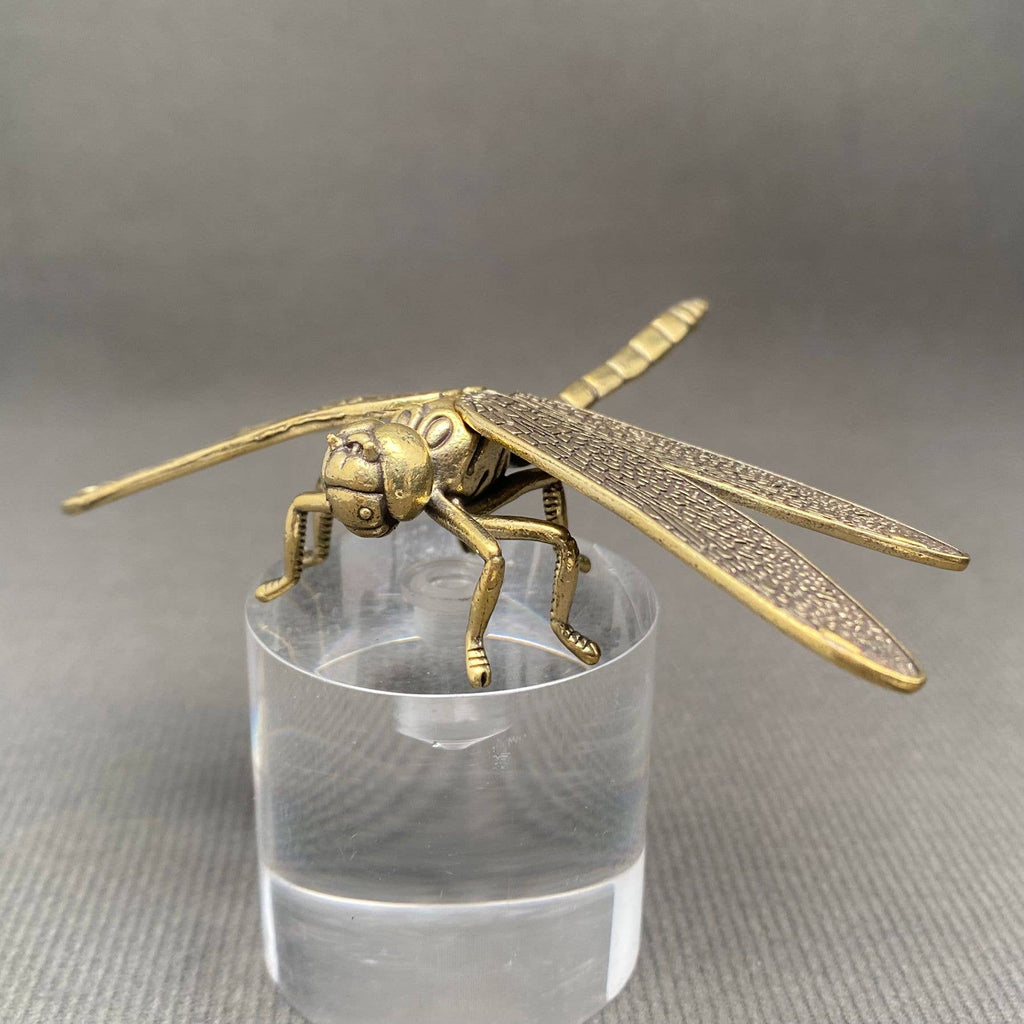 Solid Brass Dragonfly Figurine
