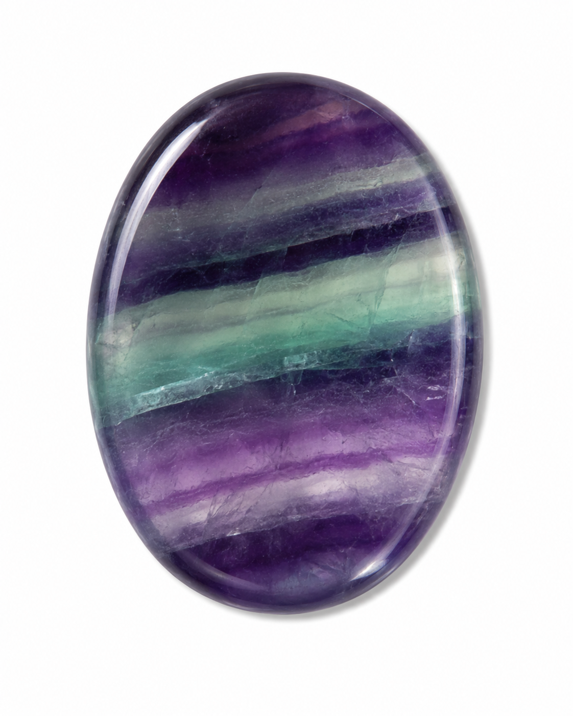 Fluorite Worry Stone | Polished Pocket Stone