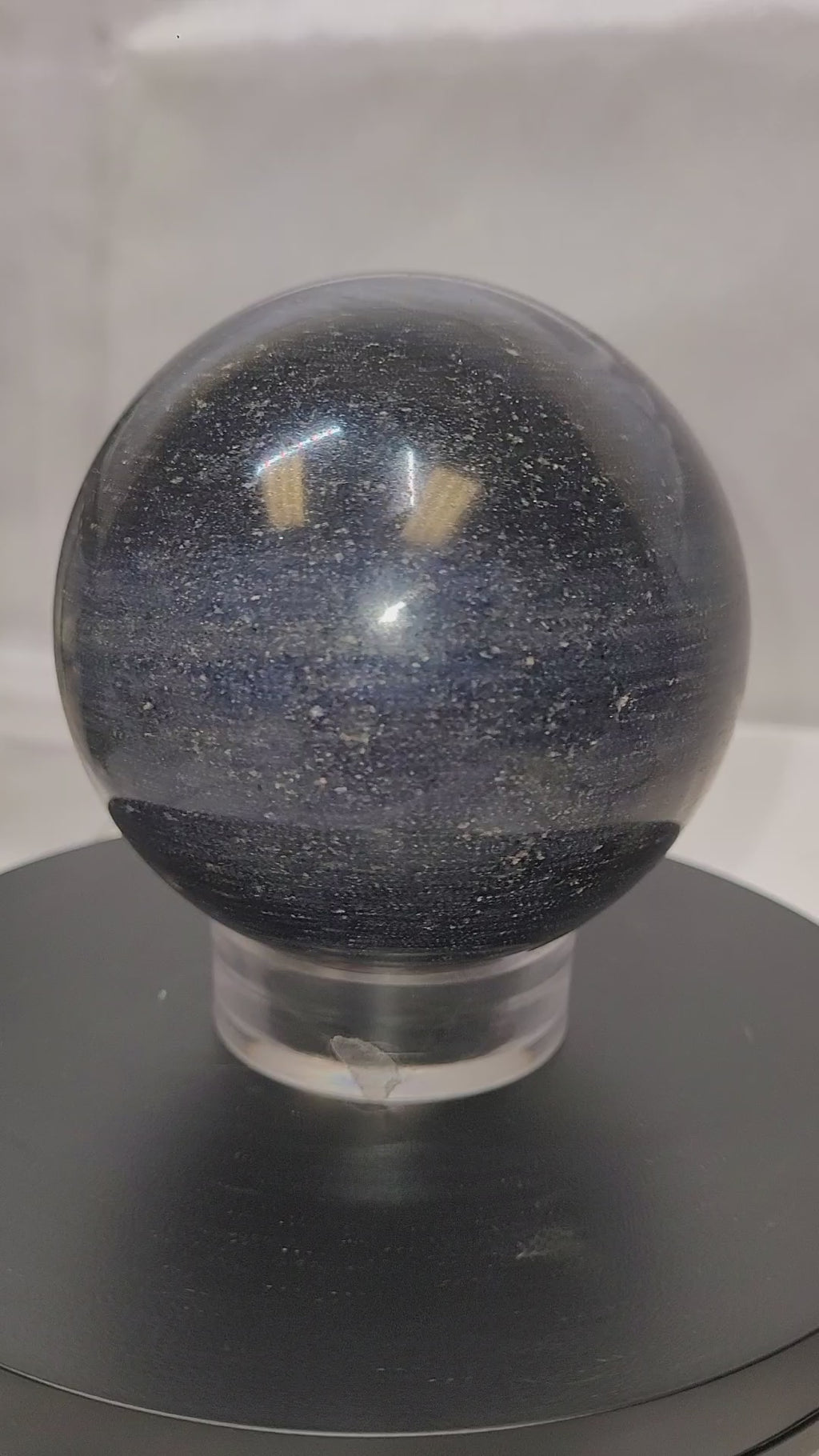 Large Dumortierite Quartz Sphere | 80.4mm Midnight Blue Crystal Sphere | Collector Piece