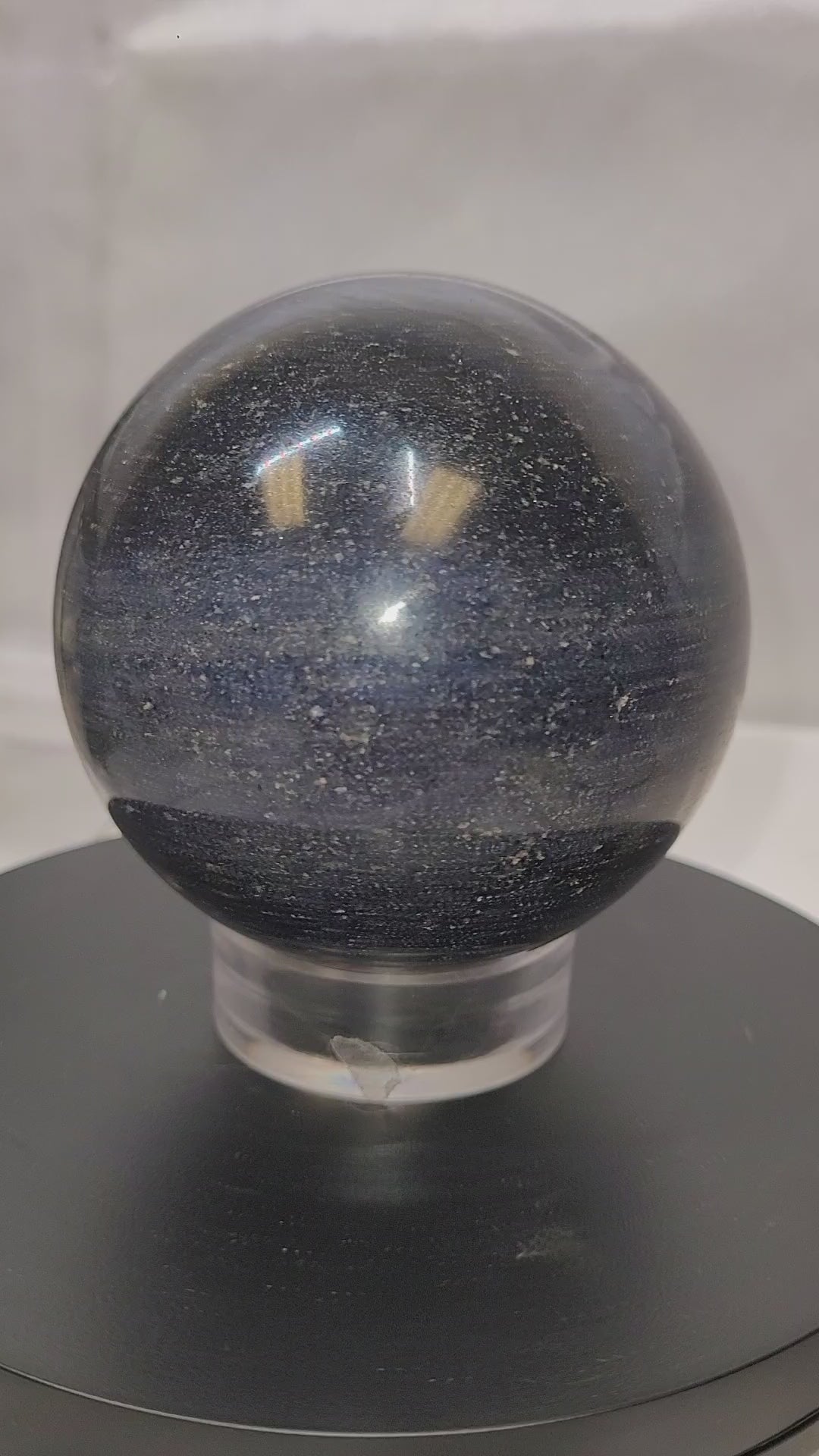 Large Dumortierite Quartz Sphere | 80.4mm Midnight Blue Crystal Sphere | Collector Piece