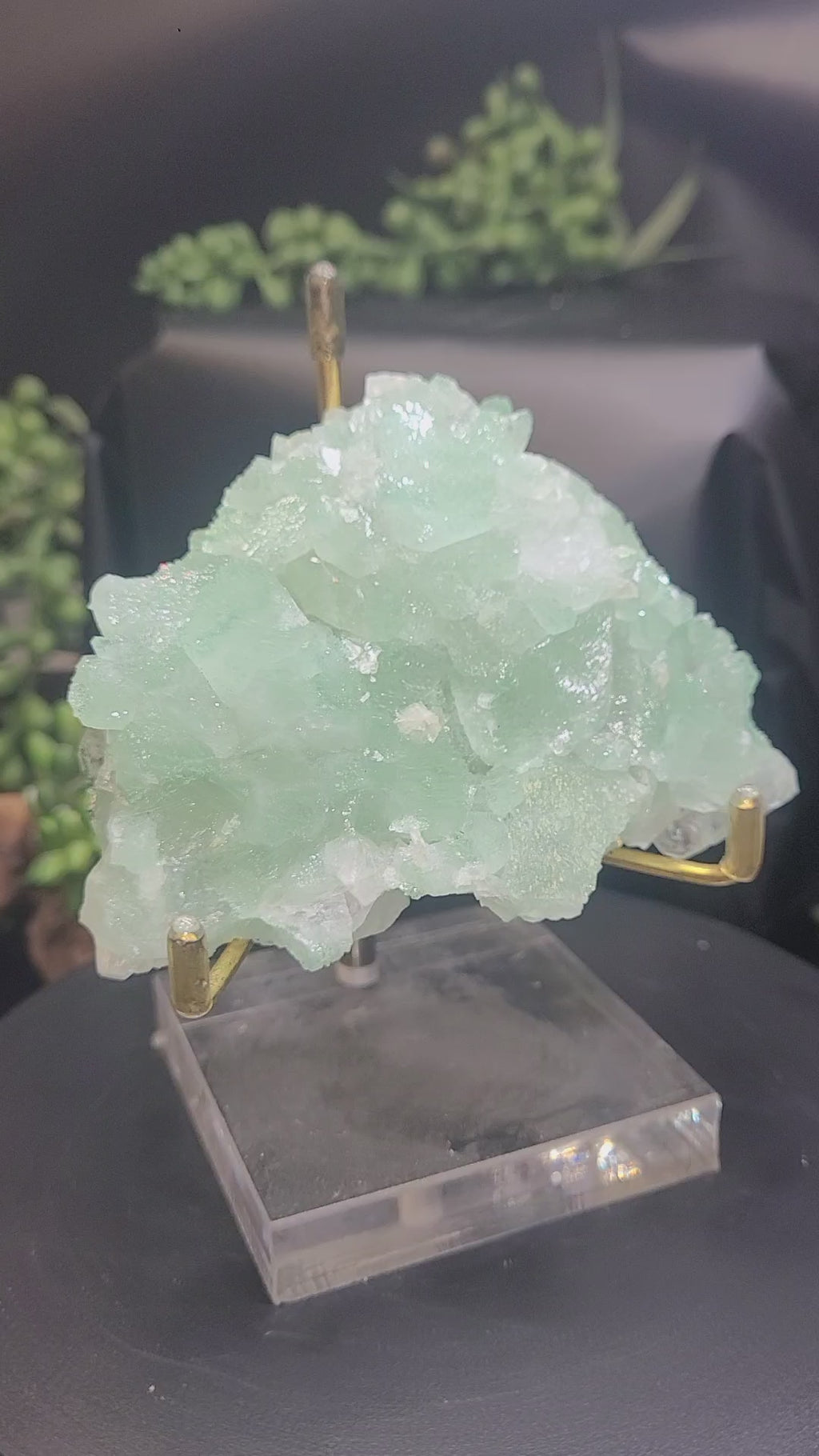 Green Apophyllite Crystal Cluster