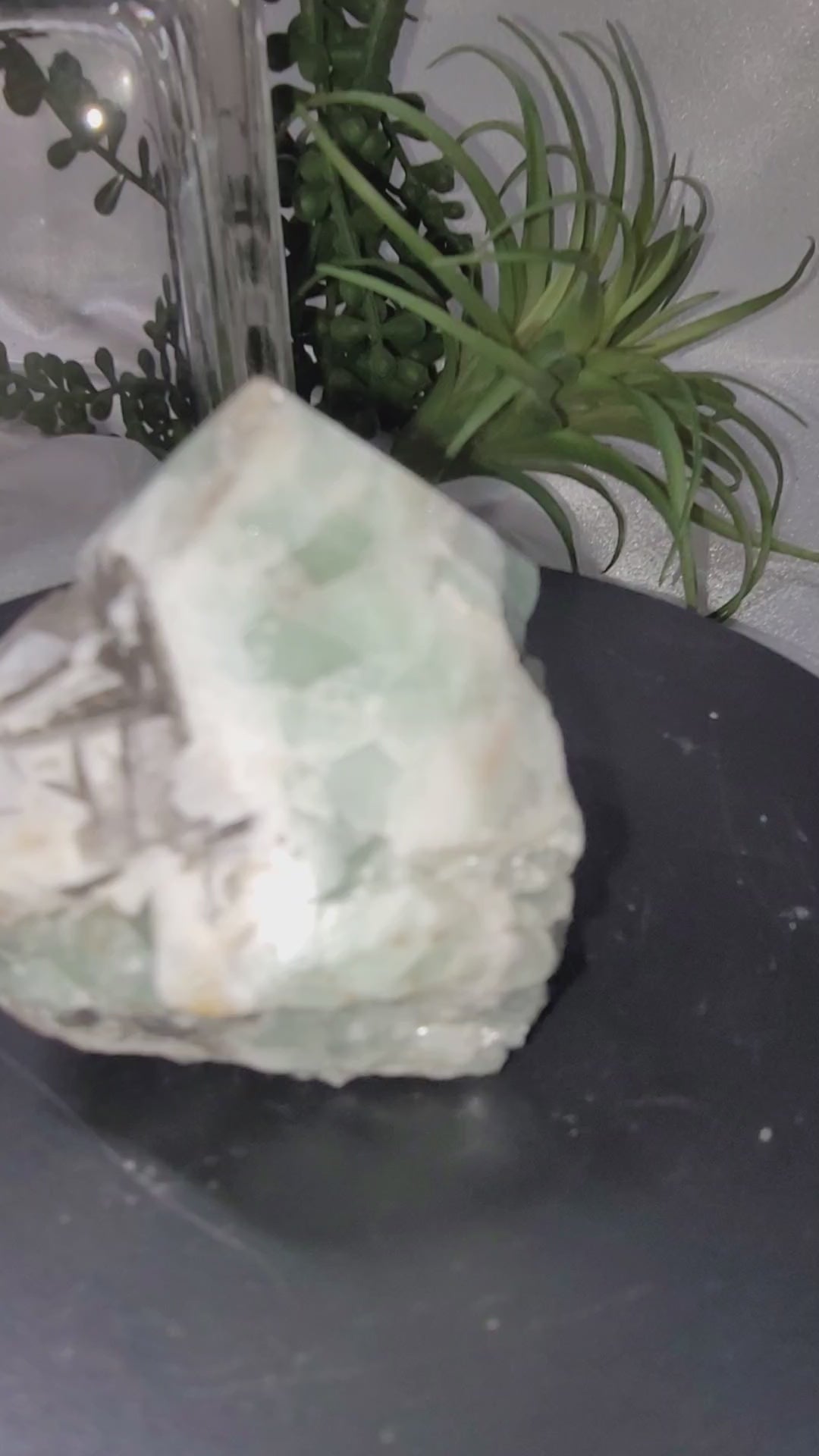 Green Fluorite Crystal Specimen with Mica Matrix | Natural Mineral Display Piece | 231g